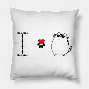 I Love My Cats Cute Funny Pet Owner Pillow