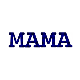 Mama Dark Blue Check T-Shirt