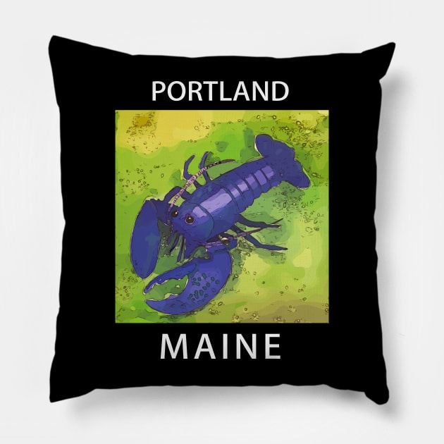 Lobster Lover - Portland Maine Pillow by WelshDesigns