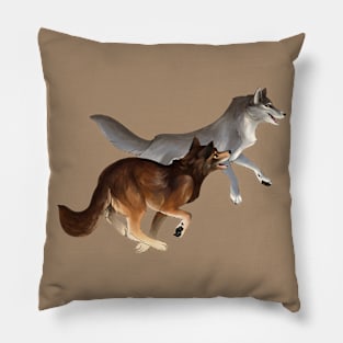 Catch me! Wolves Pillow