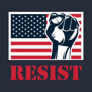 RESIST Fist and U.S. Flag T-Shirt