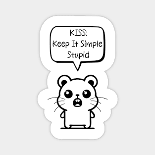 Standing Hamster: Embracing Simplicity with 'KISS Magnet