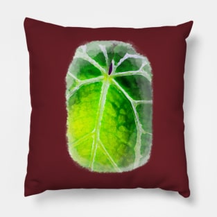 Unique and organic watercolour of a Anthurium red crystallinum seedling Pillow