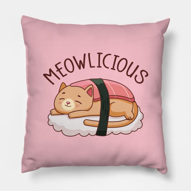 Meowlicious Pillow by GazingNeko