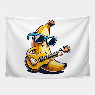 Banana Playing Guitar Tapestry