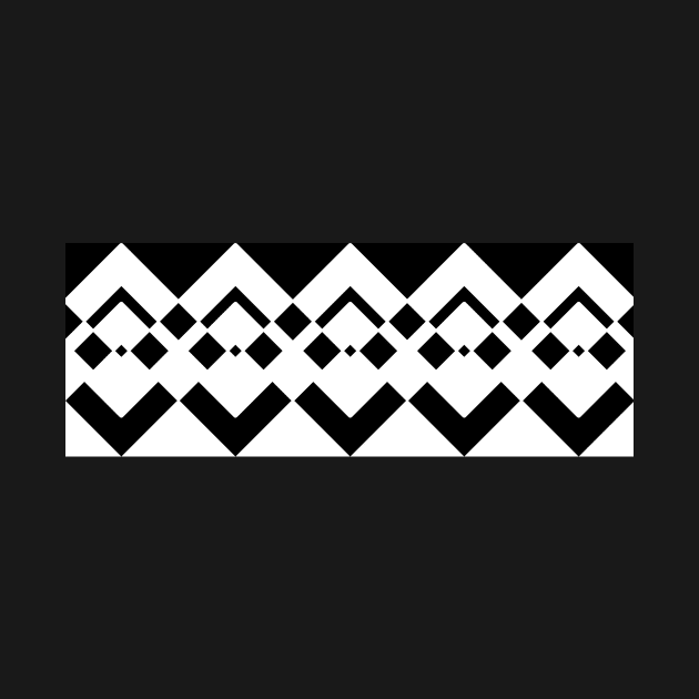 Abstract geometric pattern - black and white. by kerens