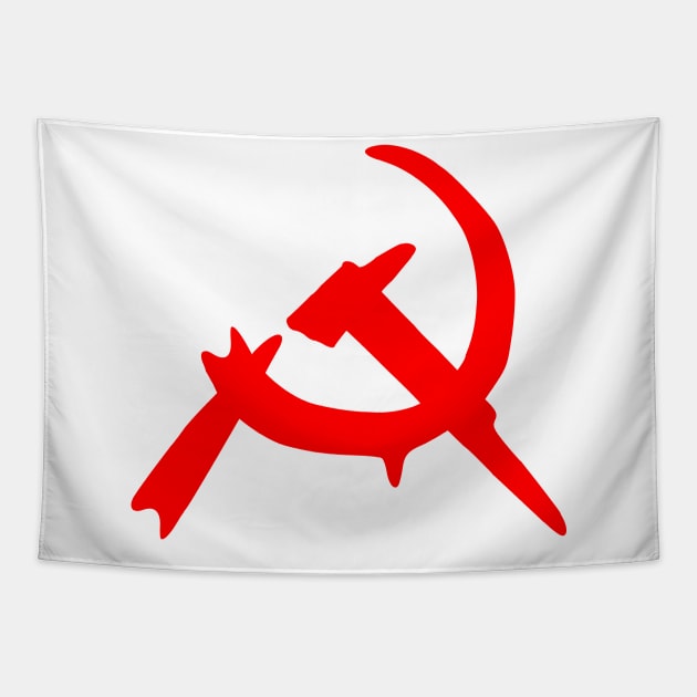 hammer and sickle Tapestry by Tamie