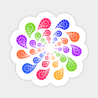 Colorful circular pattern Magnet