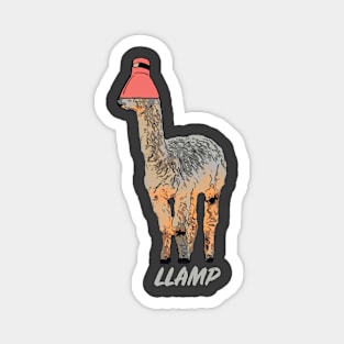 Funny Llama Lamp Design Llamp Magnet