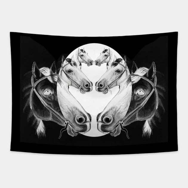 Horse head Tapestry by Marccelus