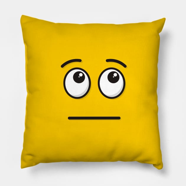 Face with Rolling Eyes Pillow by sifis