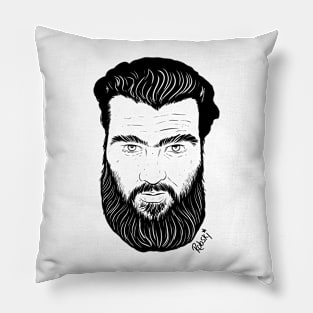 Bear Bongani - black lines Pillow