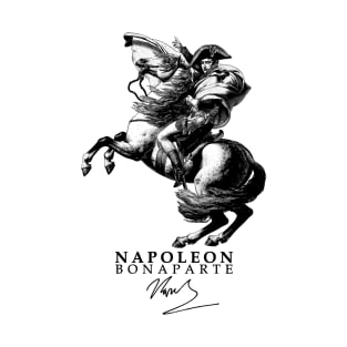 Napoleon on horseback crossing the Alps T-Shirt