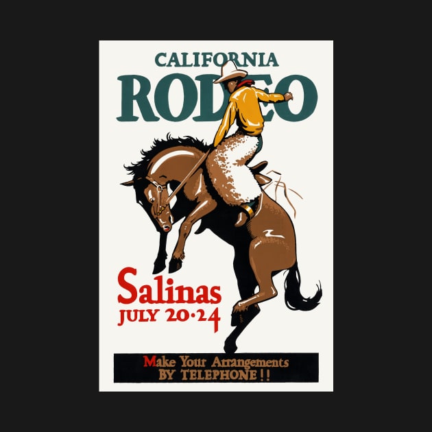 California Rodeo Salinas USA 1930s Vintage Poster by vintagetreasure