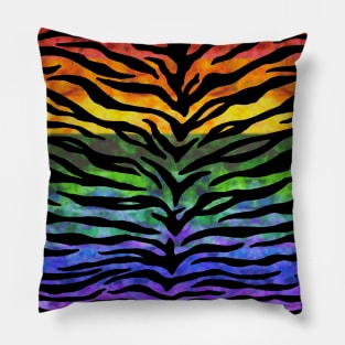 Rainbow Tiger Stripes Pillow