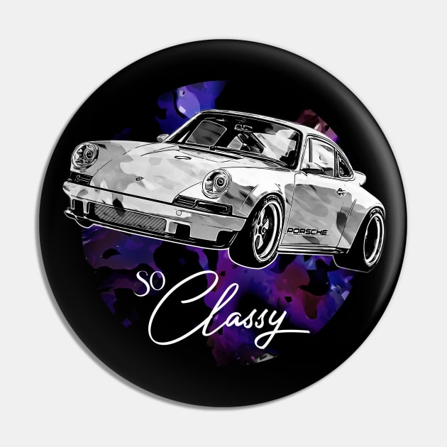 Classic Automotive Retro Car Tuning Car Pin by aeroloversclothing