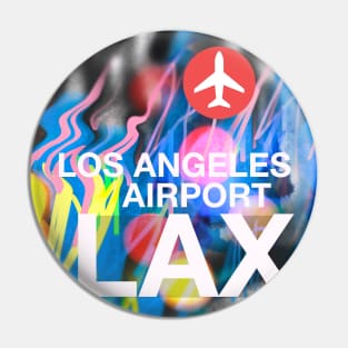 Airport code LAX Los Angeles Graffiti Pin