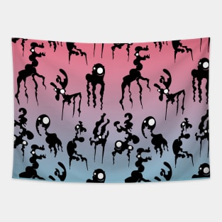 Funky Mammals Sunset Silhouette Tapestry