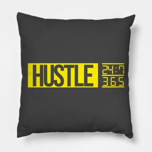 Hustle Time (yellow txt) Pillow