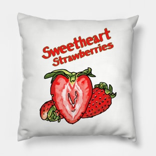 Sweetheart Strawberries Pillow