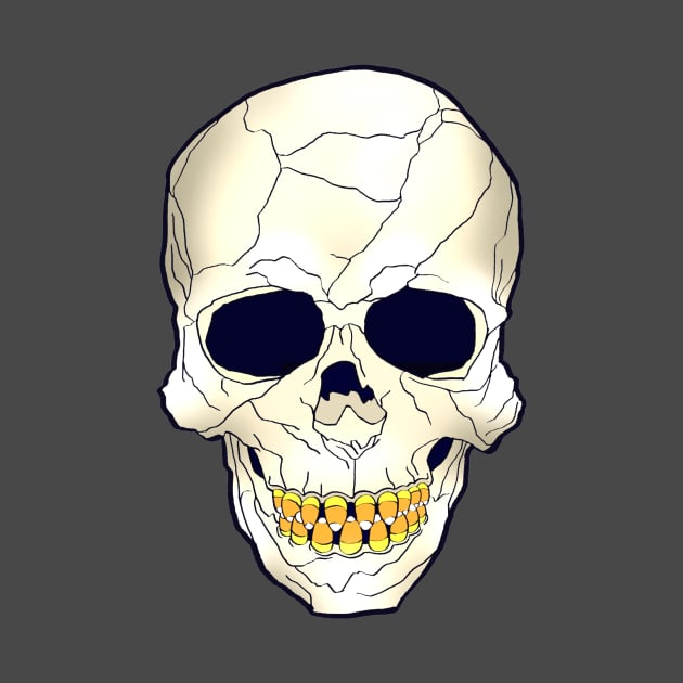 Candy Corn Skull by pencilnekarts