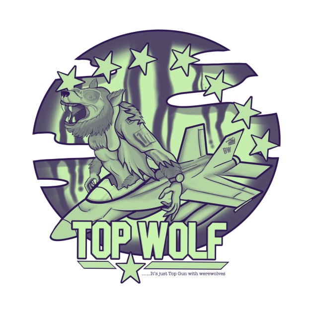 Top Wolf - Halloween Vibes Green by Binge-Watchers Podcast