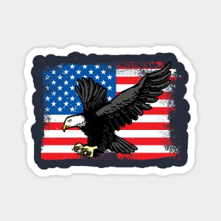 Patriotic Eagle Magnet