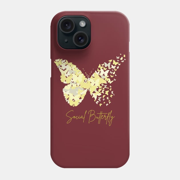 Social Butterfly Personality v3 Phone Case by WhoopsieDaisie!