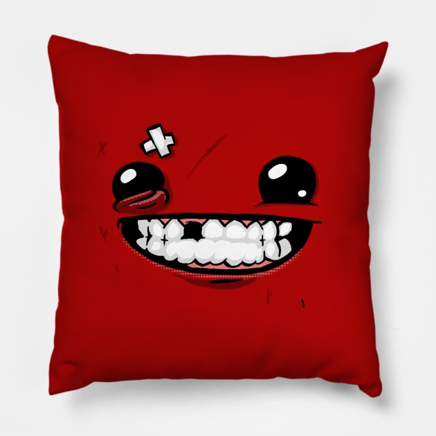 Super Meat Boy Pillow by artNpop