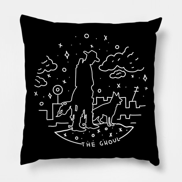 The Ghoul Minimal Pillow by Raywolf
