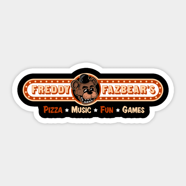 Five Nights at Freddy's Freddy Fazbear's Pizza Vinyl Stickers