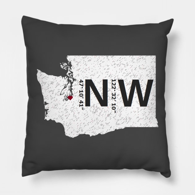 Tacoma Washington Pillow by LocalsOnly