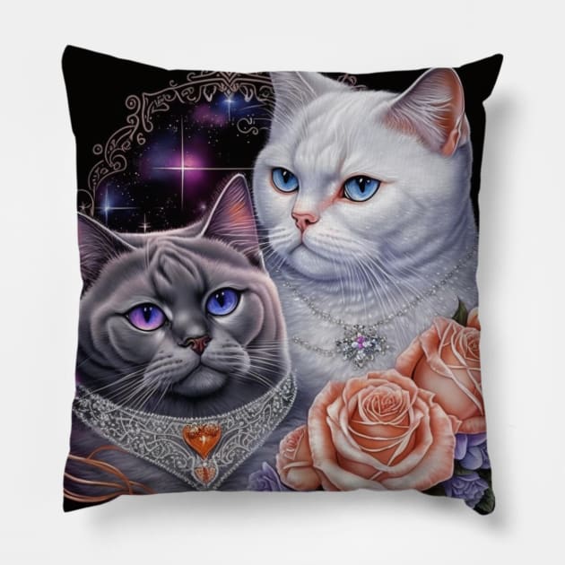 British Shorthair Duo Pillow by Enchanted Reverie
