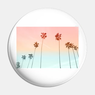 Cotton Candy Sky Palm Trees Pin