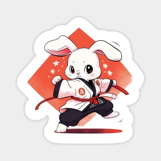 karate bunny Magnet