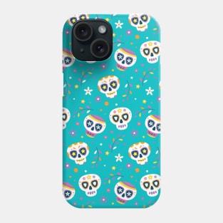 brightly colored skulls Phone Case