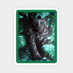 Black Panther in Jungle Magnet