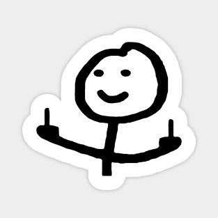 Middle Finger Stickman Magnet