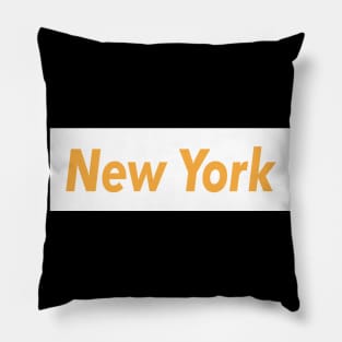 New York Meat Brown Pillow