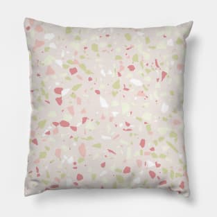 Spring Summer Pink Modern Terrazzo Pattern Pillow