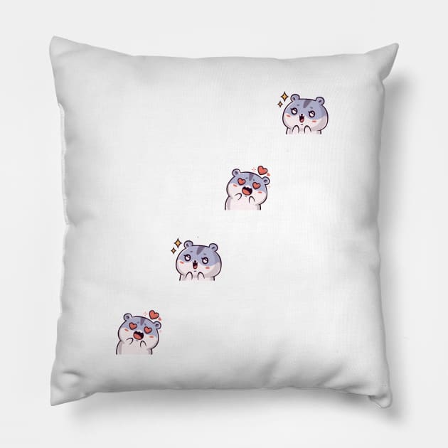 Animales Kawaii Pillow by VEROSART