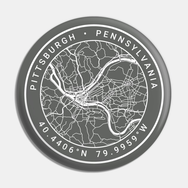 Pittsburgh Map Pin by Ryan-Cox