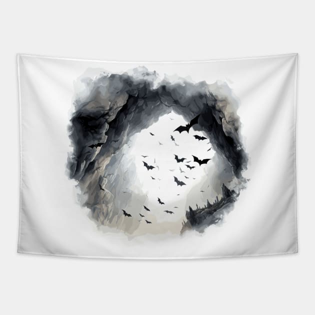 Flying Bats Tapestry by erzebeth