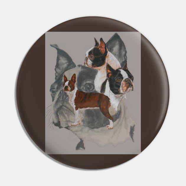 Boston Terrier Medley Pin by BarbBarcikKeith