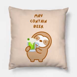 May Contain Beer St. Patrick’s Day Sloth Pillow