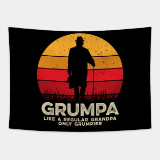 Grumpa Like a Regular Grandpa Only Grumpier Tapestry