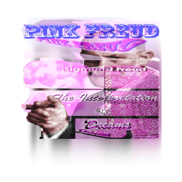 Pink Freud with cigar by KayeDreamsART