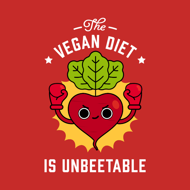 The Vegan Diet is Unbeetable - Cute Beet Pun by Gudland