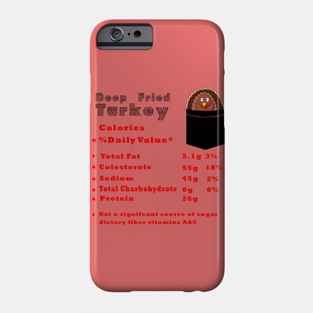 Deep Fried Turkey Nutrition Facts Thanksgiving Thanksgiving Day Deep Fried Turkey Phone Case Teepublic