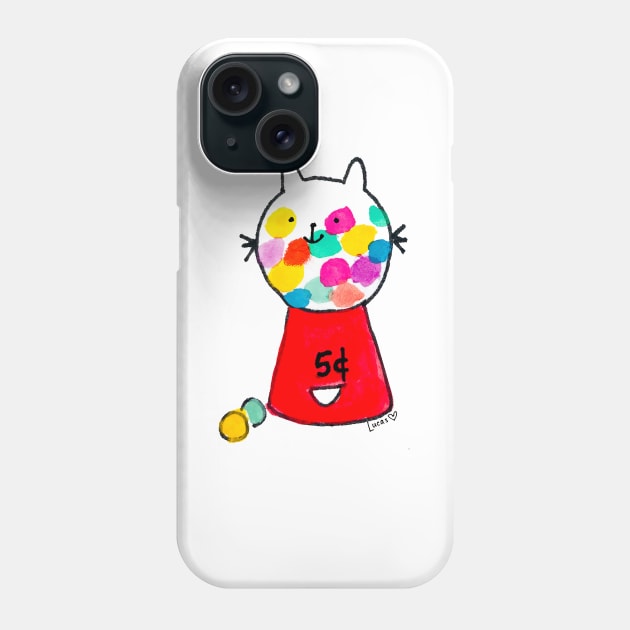 Cat Gumball Machine Phone Case by Lady Lucas